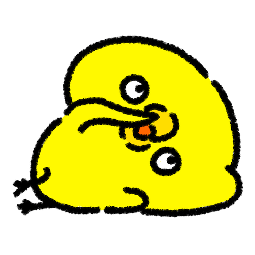 はなくそをほじるひよこ